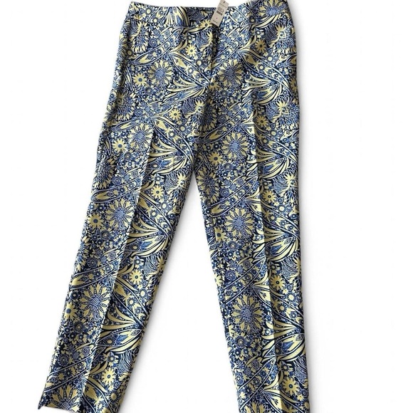 NWT Talbots Scallop Pocket Slim Ankle Pants in Paisley | Size 8 - Picture 6 of 8